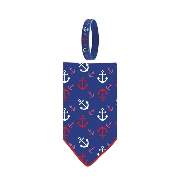 Pet Accessories Bracelet and Bandana Set 2 Pieces Nautical S/M 0.75" x 6" x 4" - Picture 1 of 2